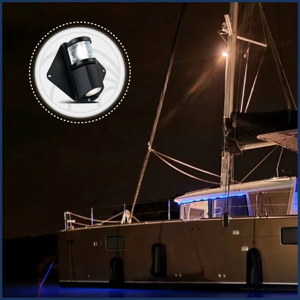 and Vertical Masthead Deck for - Sailboat Combination LED 12V, Light, Deck Mount FO3837 Five Oceans Light, Masthead Spreader