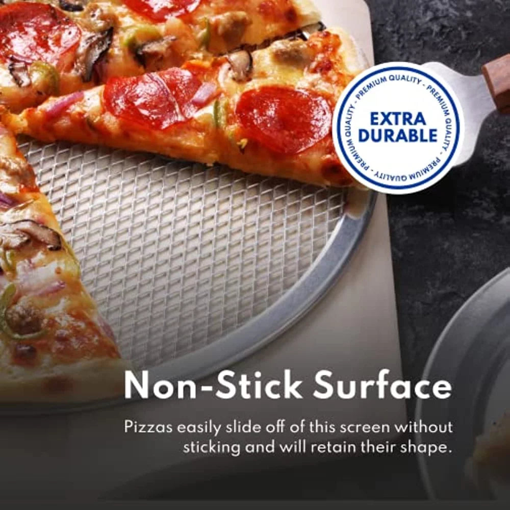 Baking & Perfect Seamless Tools, Gadgets, Kitche Bake Kitchen For Evenly Restaurant-Grade 1pc, Shortens Pizza Baking Screen, Pizza Bakes Aluminum Pizza Pizzerias & Restaurants, Screen, Aluminum Time!