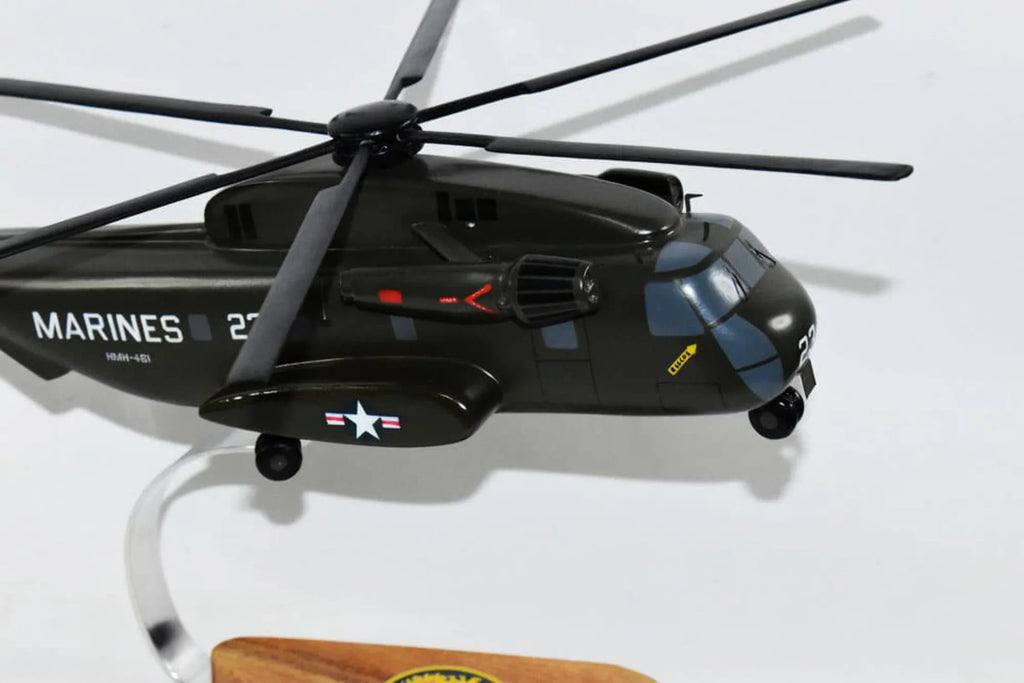 (16) Horses HMH-461 Scale, CH-53D Sikorsky STALLION?, Mahogany Iron 1/74th Model SEA (23)