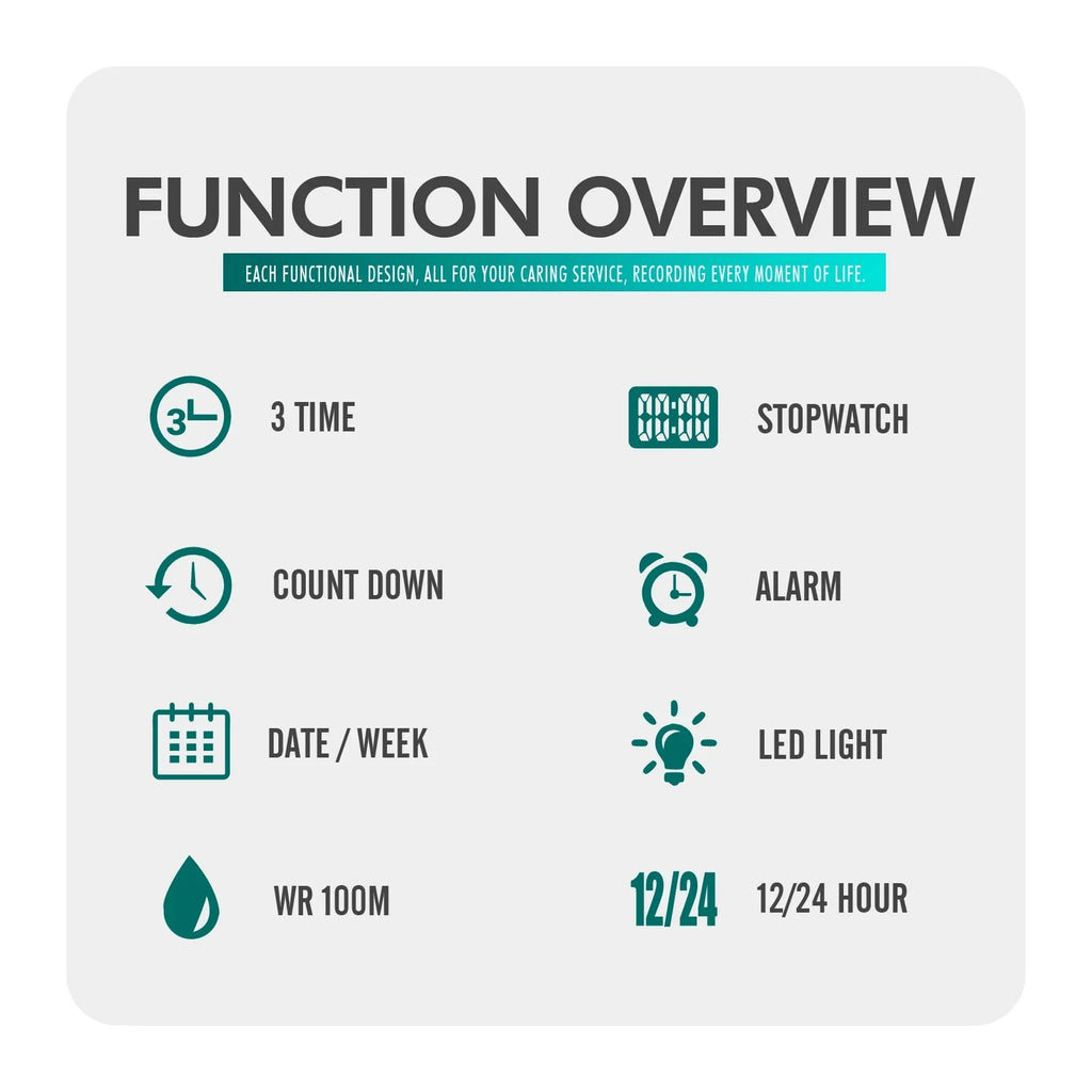 Count Men's Light Down Original Fashion Wristwatches Digital Watches Skmei Clock Waterproof Led - Man 100bar Brand Wristwatch Sport Luxury Top Watch
