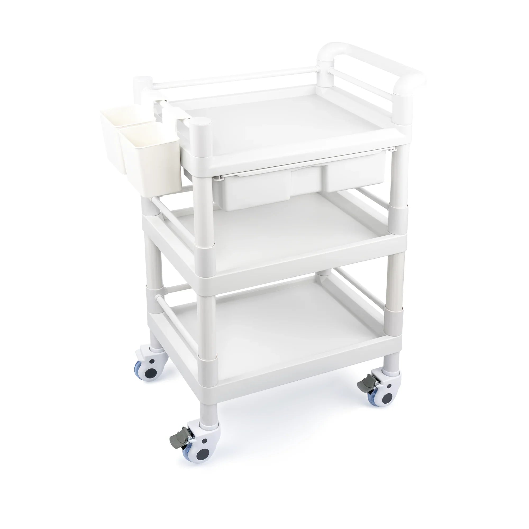 Salon Tier Trolley Buckets Lbs Beauty 3 Dental Mobile Trolley 360¡ãRotate Hospital Medical Wheels Clinic Spacious 500 Cart Medical Rolling Dirt Utility with Drawers Cart for Heavy Duty