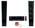 2000w Rockville Mixer+(2) Speakers 5 Receiver Black Bluetooth Home Tower SINGMIX