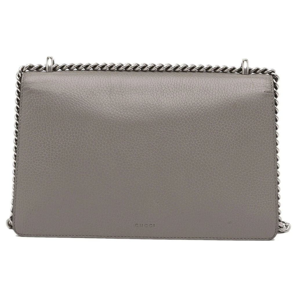 Unisex Authenticated Gray Calf Shoulder Leather Small Bag Dionysus Pre-Owned Gucci (Good)