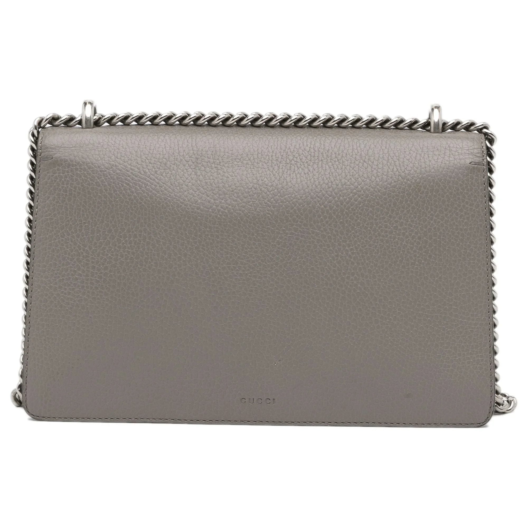 Unisex Authenticated Gray Calf Shoulder Leather Small Bag Dionysus Pre-Owned Gucci (Good)
