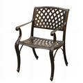 Lattice Modern Mesh Chair, Bronze Outdoor Aluminium Dining Contemporary
