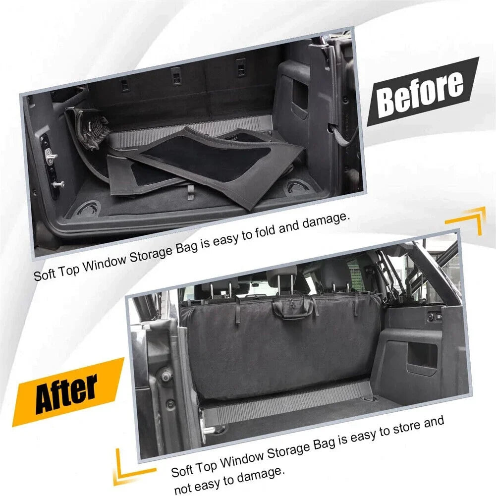 4 Window Storage 2021-2023 Bag Door Bronco Organizer Soft Black Portable For Top