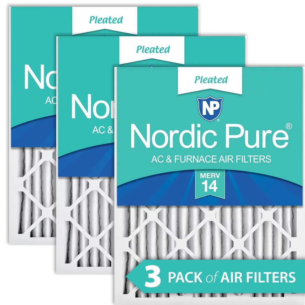Nordic Pure Filters 3 MERV 14 Pleated Air Pack 16x30x2
