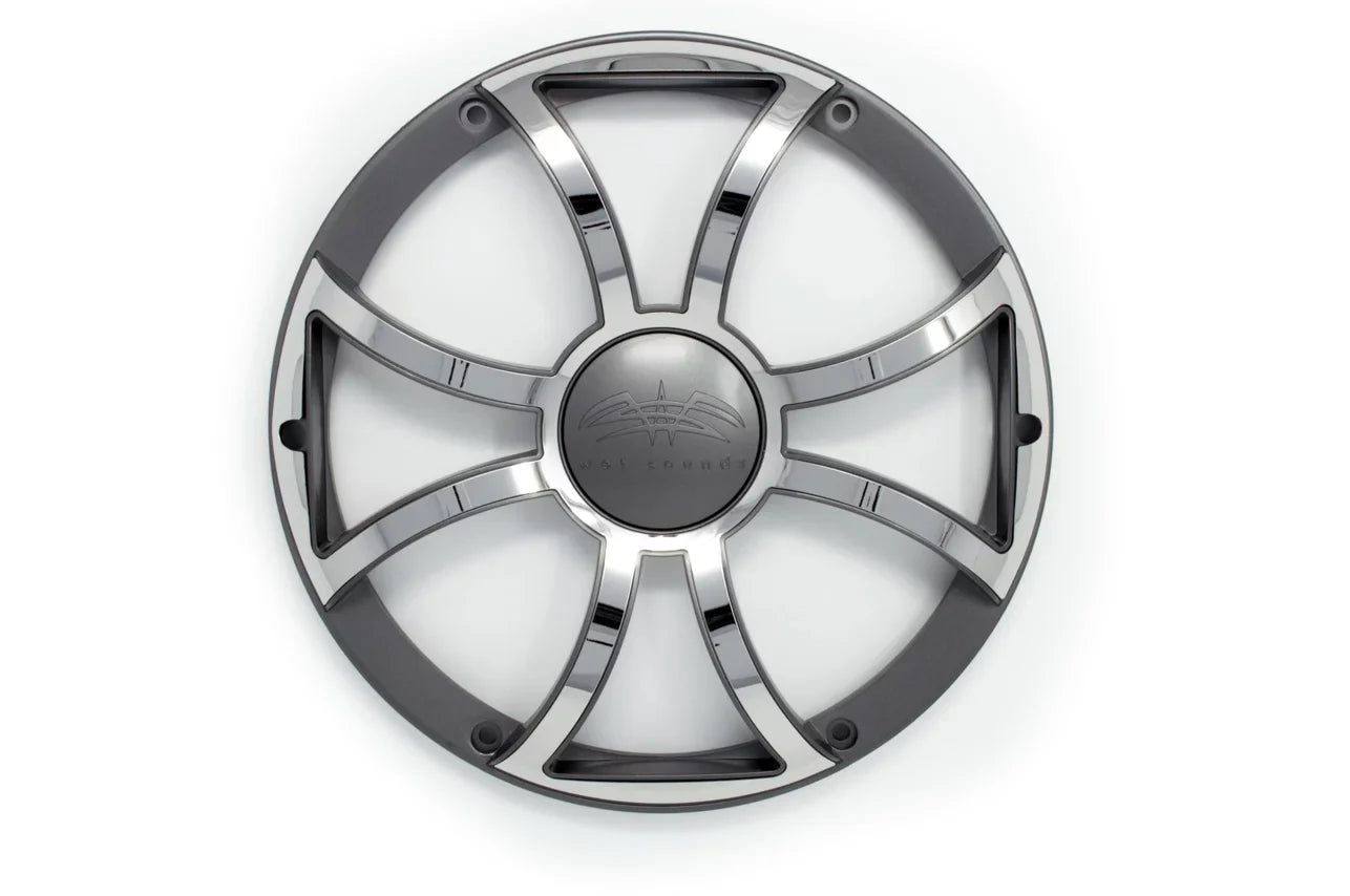 Wet Subwoofer Ohm Grill Gunmetal Sounds Stainless - Revo & Steel Subwoofer 4 Grill 12" & White -
