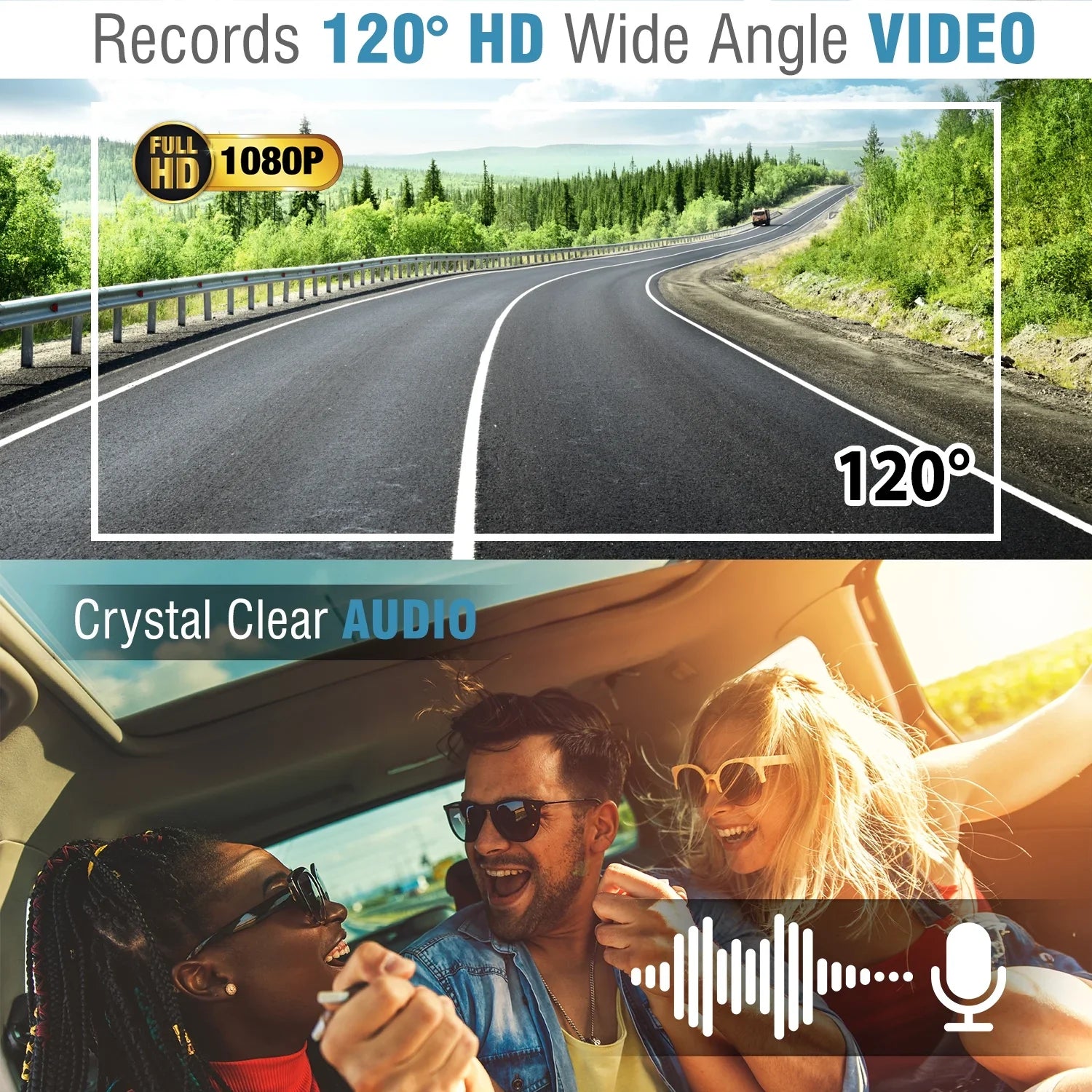 DashCam Car Wide and Full Loop Camera Recording - G-Sensor PRO Endless Angle HD Wi-Fi, 1080p Camera, with