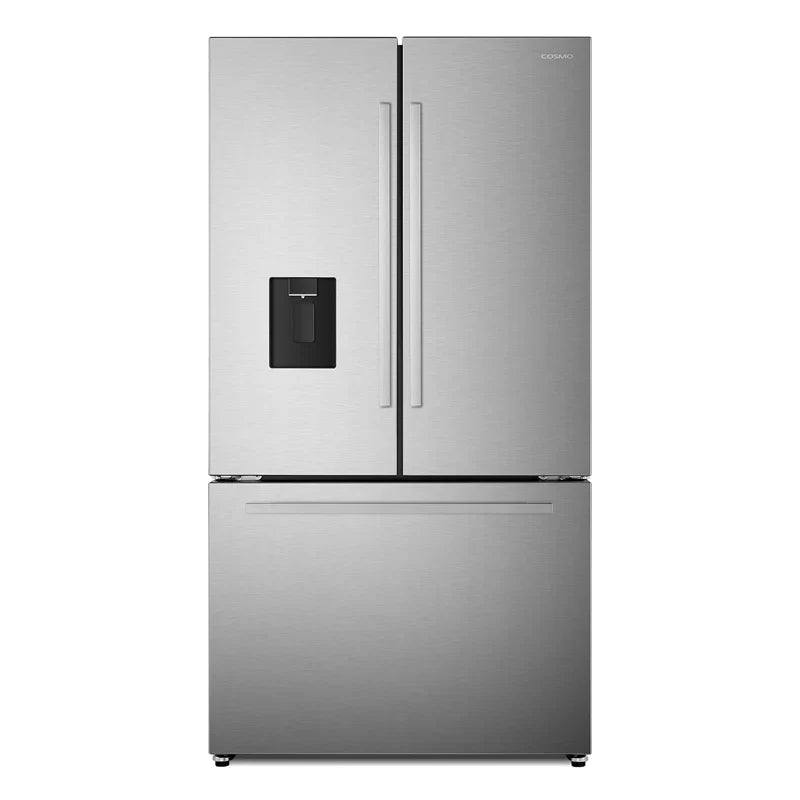 Stainless Steel Refrigerator Water 22.4 3-Door in French ft. Door cu. Dispenser