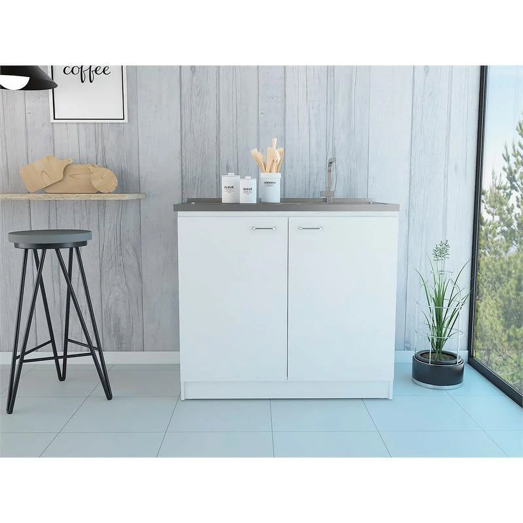 with Utility Kitchen Home 2-Piece Wood Sink Set Island and Square