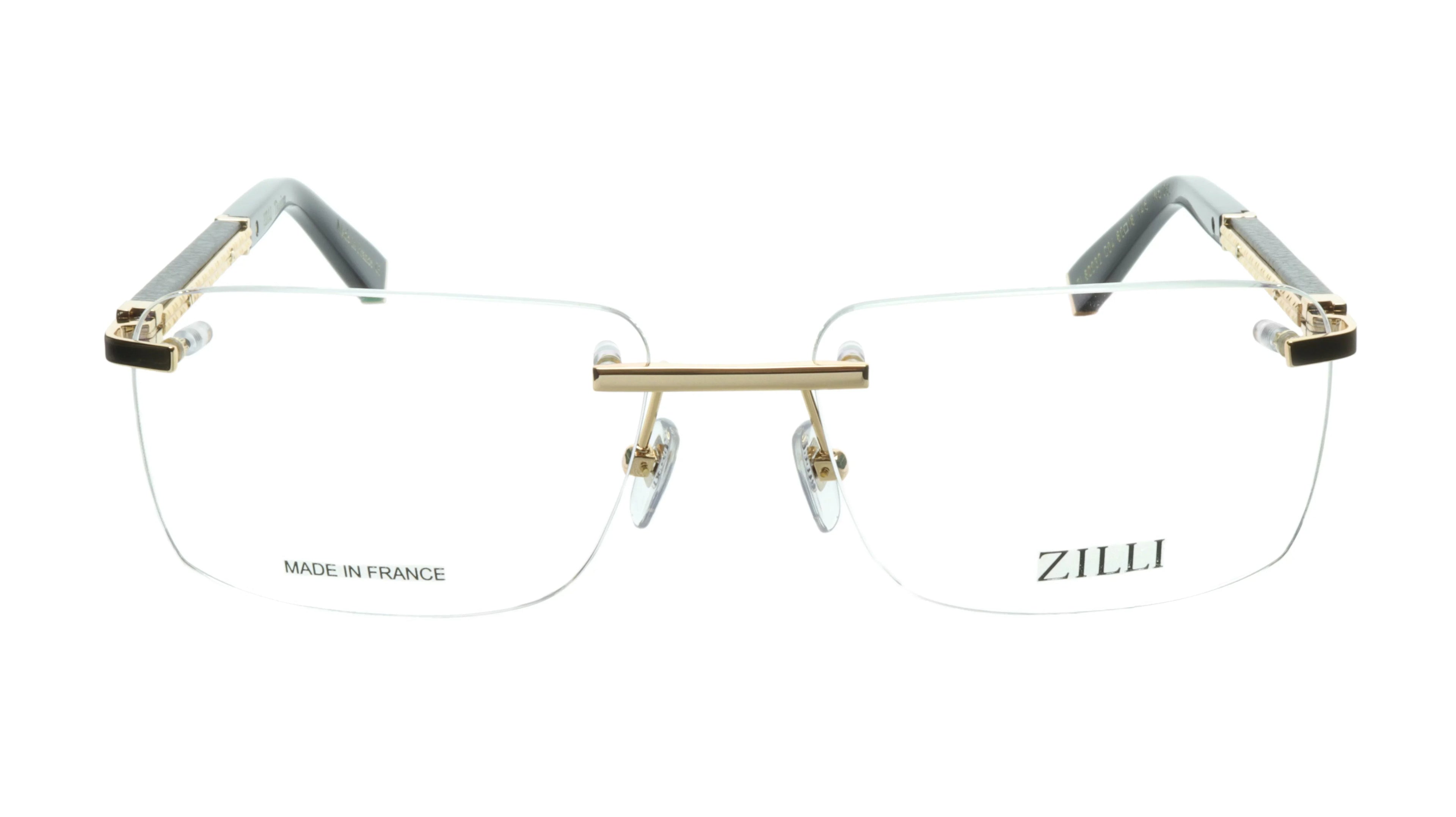 Rimless Eyewear High Titanium with Leather Quality Made and Real ZILLI