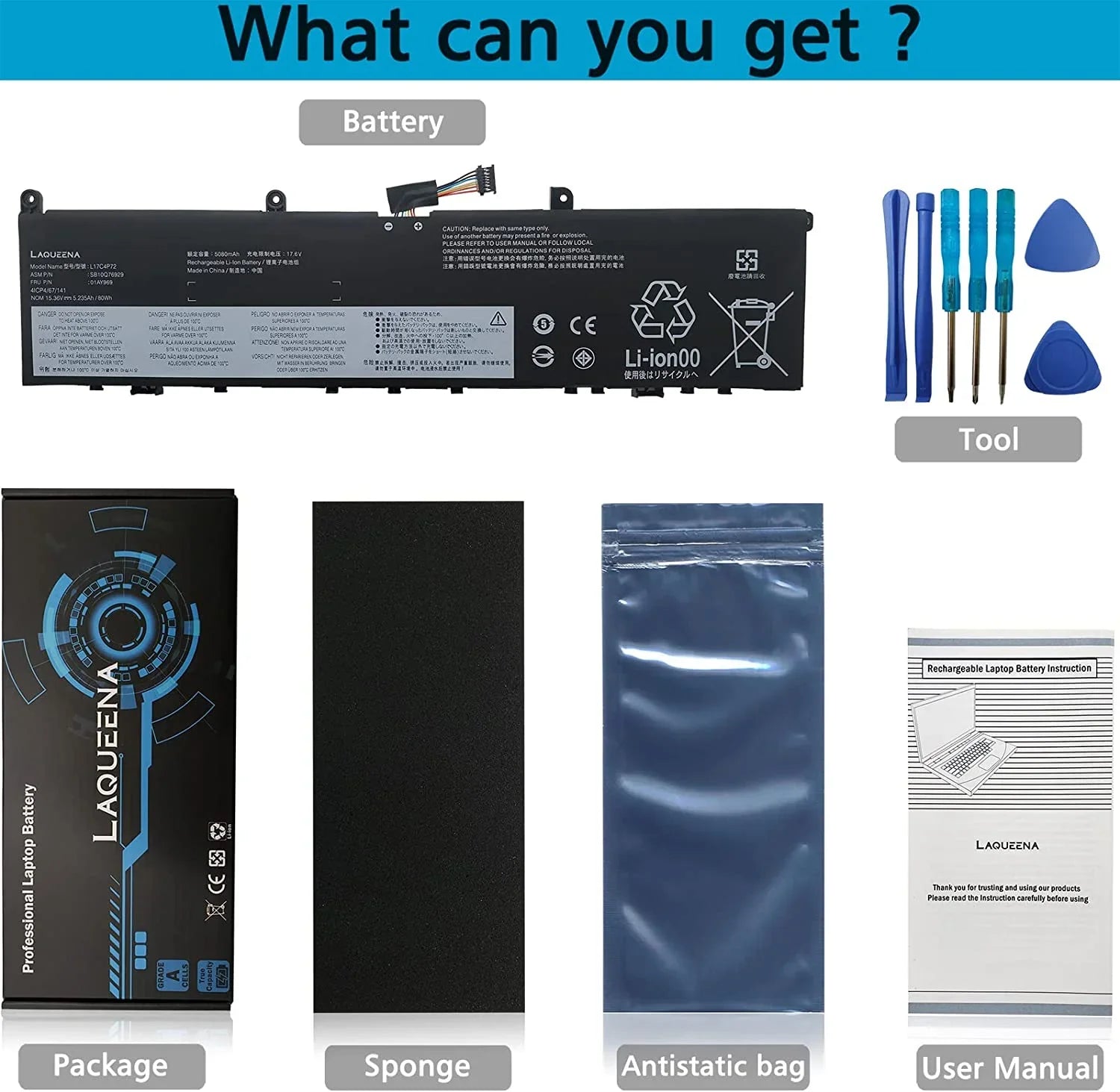 LAQUEENA Lenovo ThinkPad X1 Gen P1 1st Gen/2nd 1st Gen with y Extreme Gen/P1 Compatible L17C4P72 Laptop ThinkPad