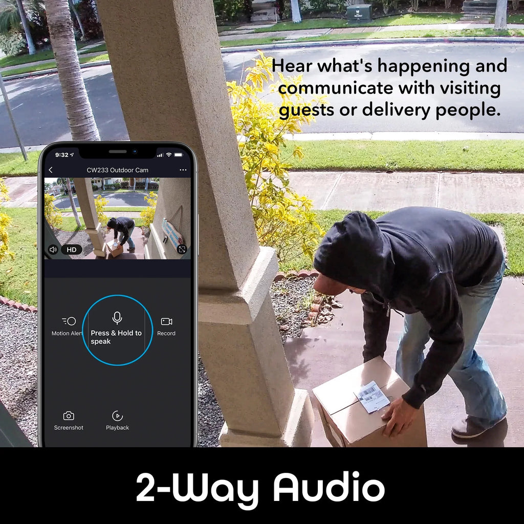 3 (Supports HD WiFi 2.4GHz Camera, Weatherproof, Security Outdoor 2-Pack Geeni Hawk IP66 1080p Only Smart Wi-Fi)