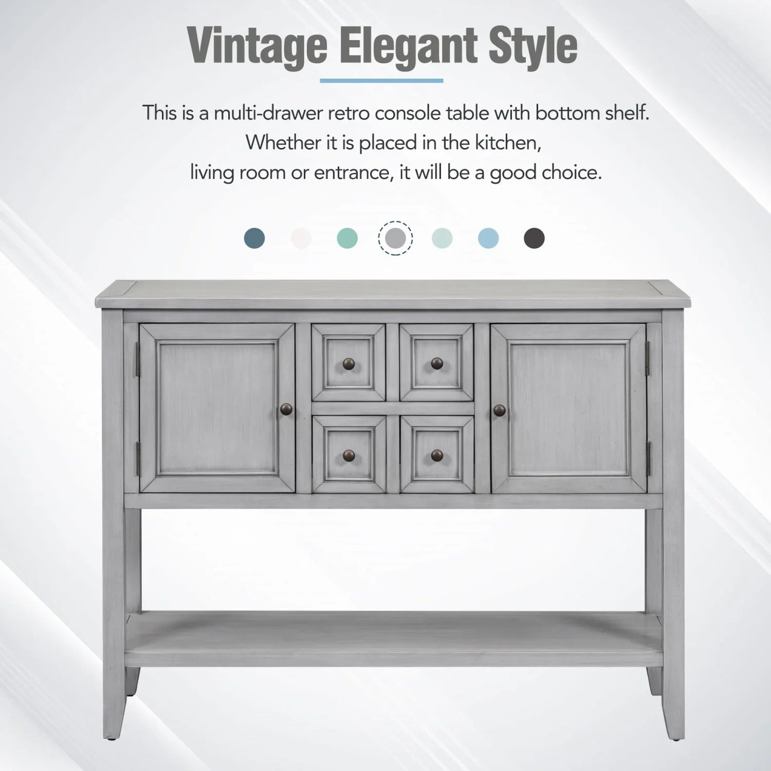 OLD Living (Espresso and Cambridge Drawers and Console WF190263AAP) Small with Storage Ample Table Entrances TREXM Series Shelf SKU for Four Rooms Kitchens Bottom Vintage