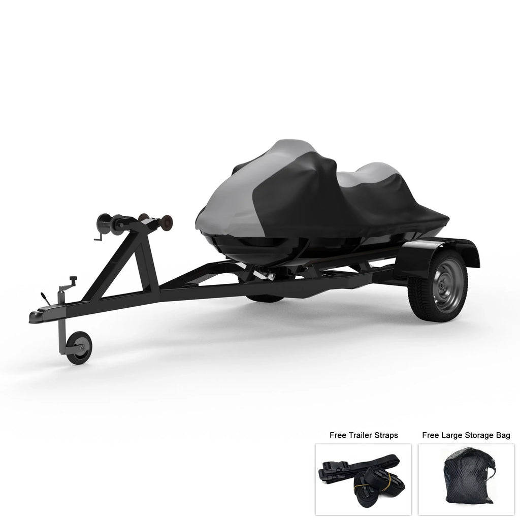 Ski - 130 Cover Rain, All Weatherproof - UV Black Sun, Weather Includes 2014-2016 155 GTI Trailerable For Color More! - And Straps Jet Bag DOO Rays, And SEA - Trailer from SE / GRAY Storage Protects