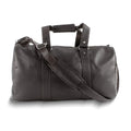 Brown Leather Adjustable Zip-Top Strap Duffle with Bag QGM23254 Dark