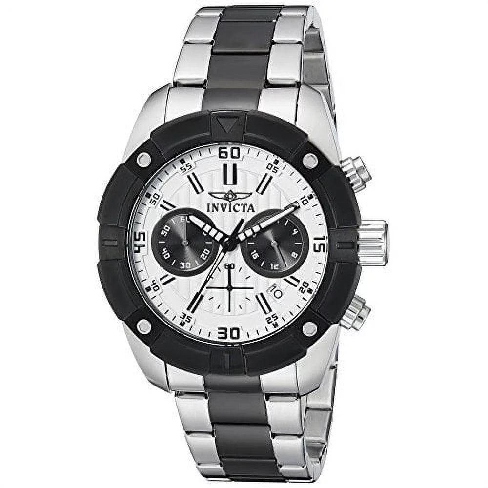Black Watch 21471 Bezel Stainless Dial Specialty Chrono Steel Men's Silver-Tone
