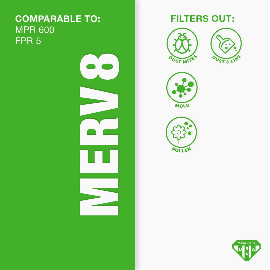 Filter, Furnace 8 Filter, Pleated Air Pack 6 Aerostar MERV 16x25x1 AC Air