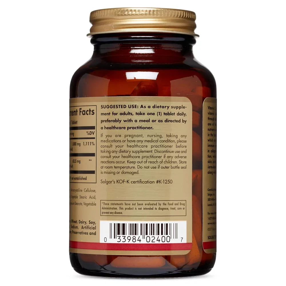 Tablets, Hips Vitamin mg 1000 with Solgar Ct Rose 100 C
