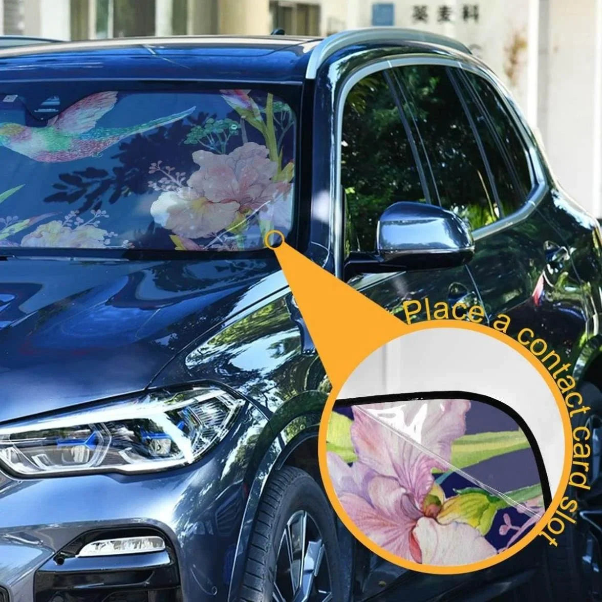Your Car Windshield Keep Hummingbird for Shade,Blocks SUV Shield Protector Cool to Fits x Folding Shade Vehicle 27.6 Ray Sun Sun Front Bestwell UV Truck,55 Sun Flower Inch Visor