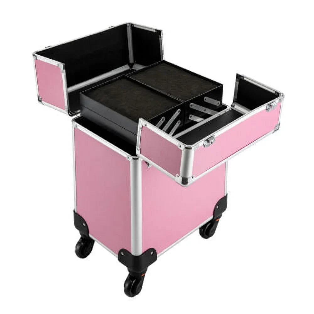 Case Makeup Trolley Space Extendable Storage Large Cosmetic Box Rolling Train