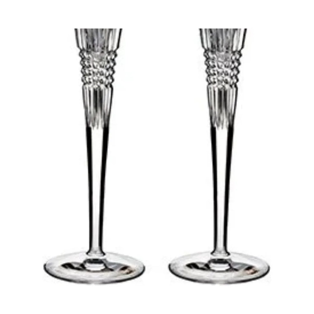 of Block Waterford Set Toasting Letter Monogram Lismore Flutes Diamond 2