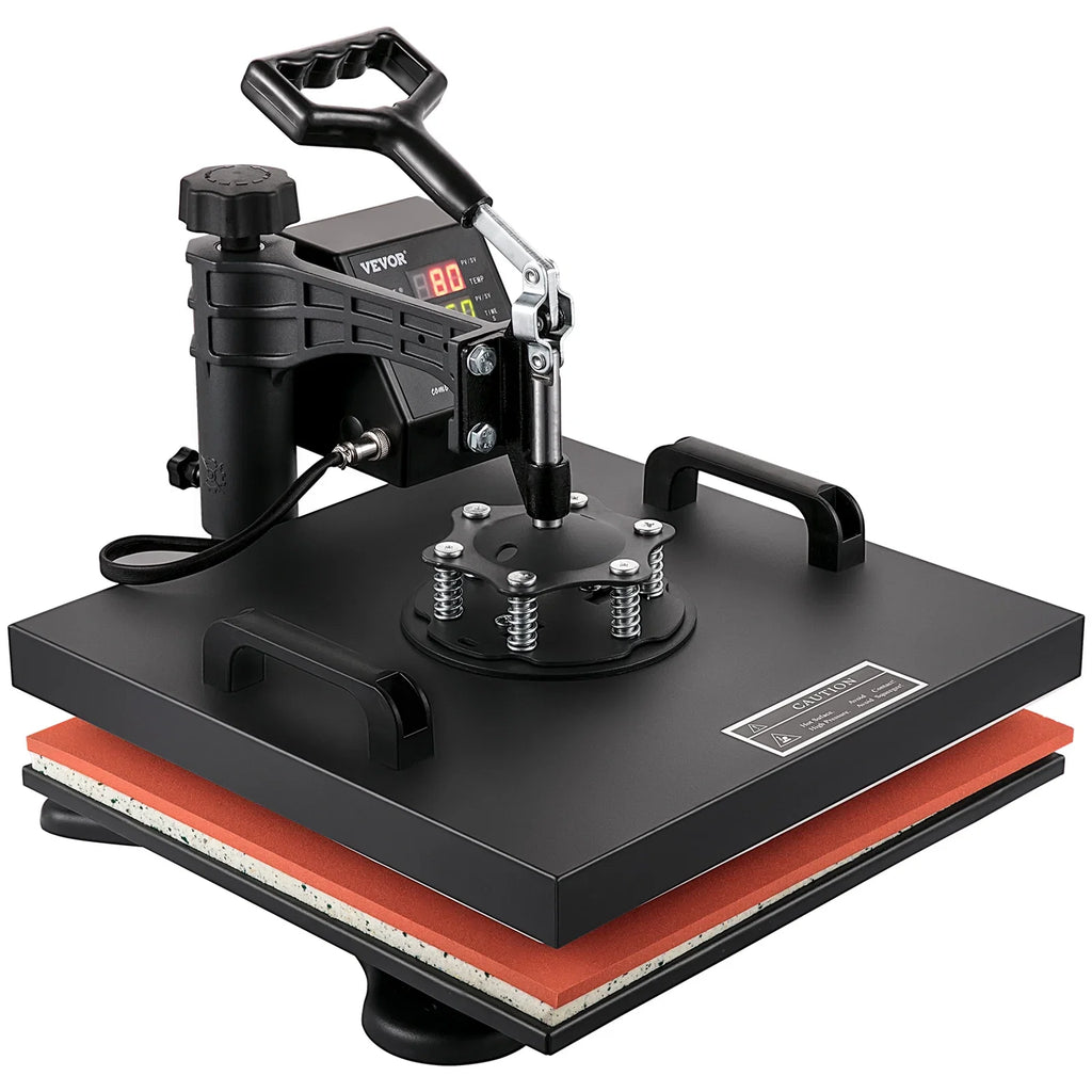 1 Press Dual Transfer Digital Heat Rotation Away 360 Machine Degree VEVOR LED Sublimation Multifunctional Combo Swing 8 15"x15" Display Heat Machine in