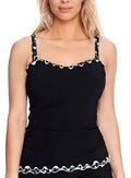 Underwire Gin Top, 34F, US UK Tankini Profile BLACK by 34E Fizz Swim Gottex
