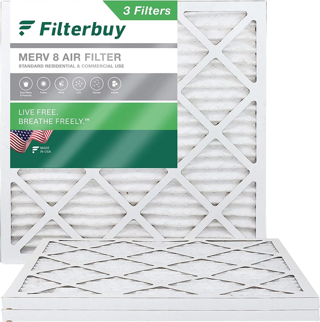 Filterbuy MERV Filters Pleated HVAC AC Furnace Air 23.5x23.5x1 8 (3-Pack)