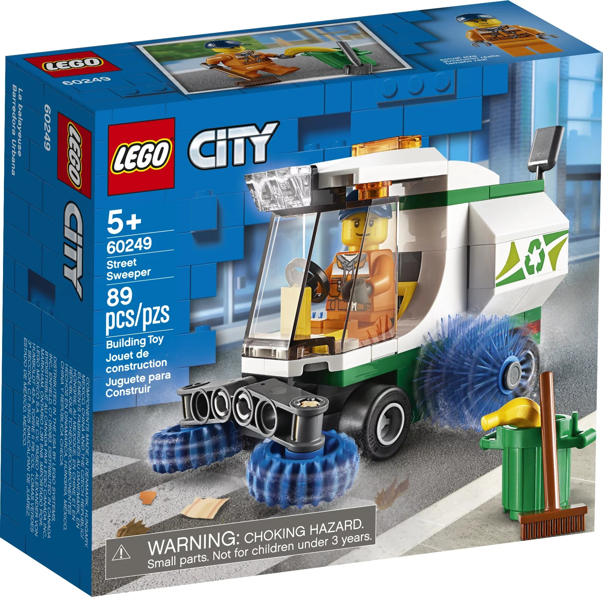 Street for Pieces) Toy 60249 LEGO Sweeper Kids City (89 Construction