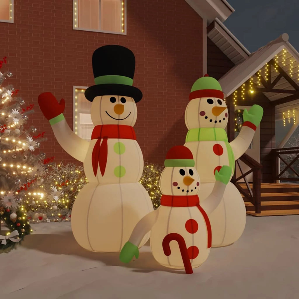 LEDs Snowman ft 12 with Family Inflatable Aibecy