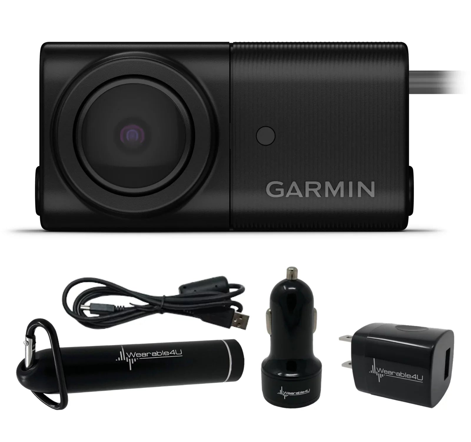 Trailers Weather-Resistant, Pack 160-degree Night Garmin RVs Bundle and Trucks, Illumination, with BC Lens, ¨C Camera, Backup Vision Range 50ft NightGlo Power with 50 Wearable4U for Wireless