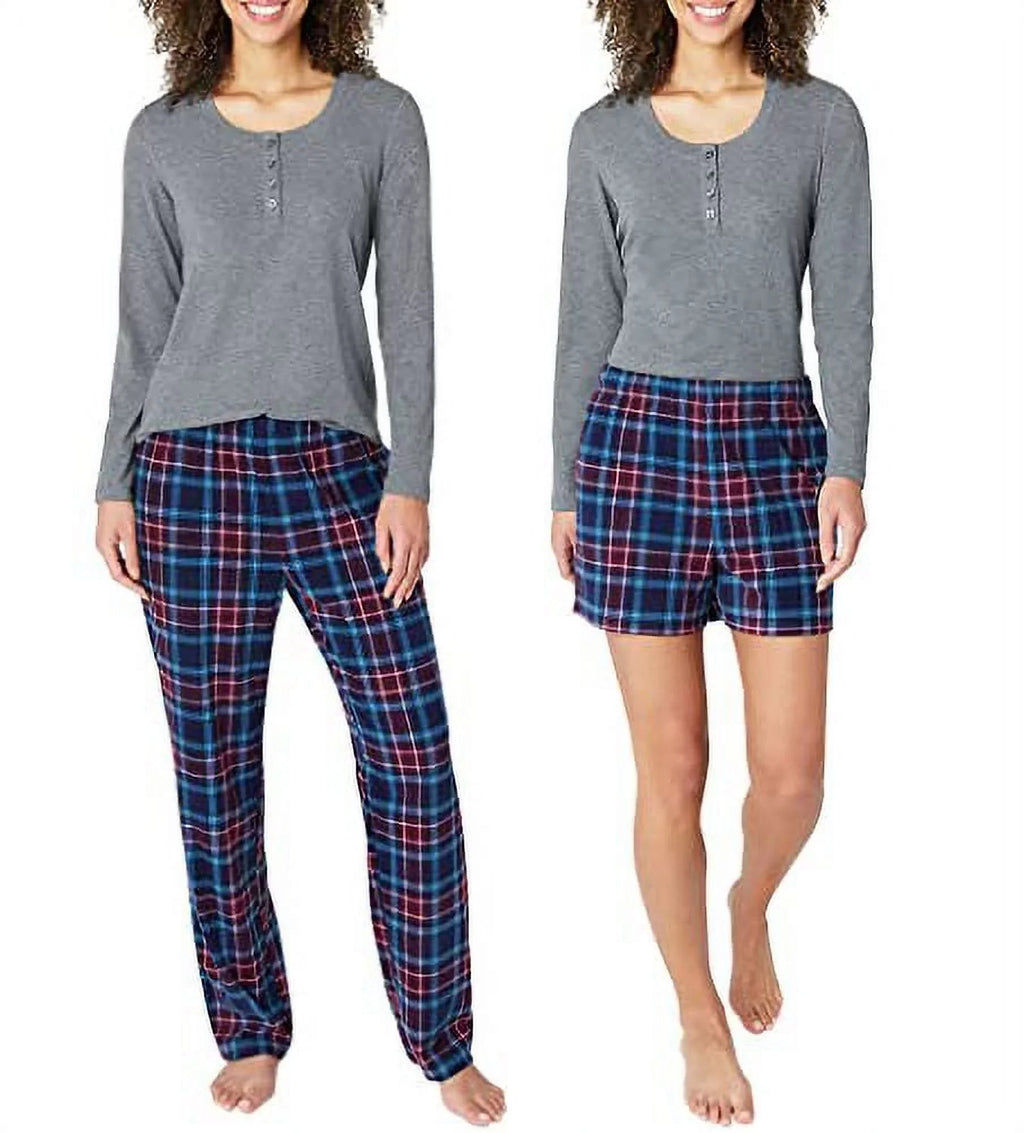 Large) Pajama Waffle Women's Bauer Eddie 3-Piece Knit (Gray, Set