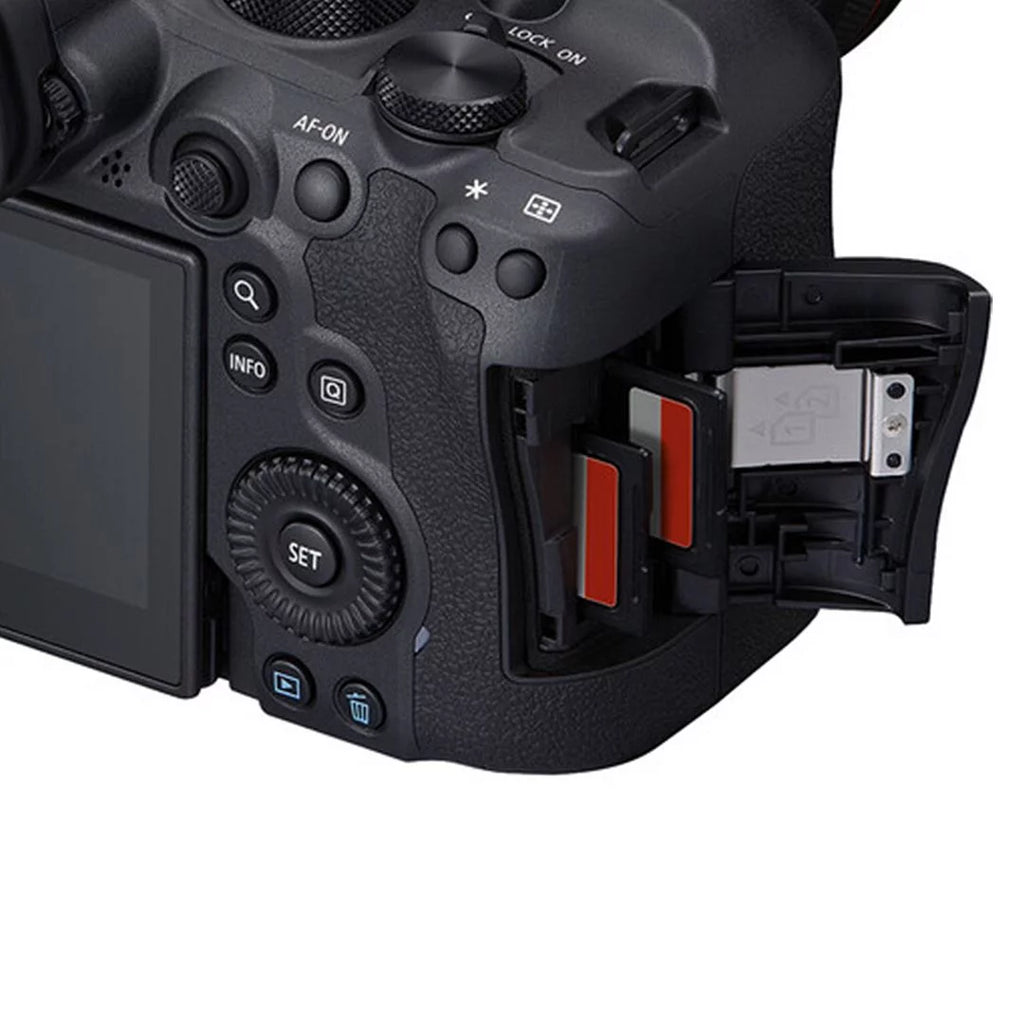 Mirrorless + Flash EOS Mark 64GB + Lens Accessory with RF + SanDisk + + EF 75-300mm Memory 24-105mm II Case ZeeTech Canon R6 LED Bundle Card Camera