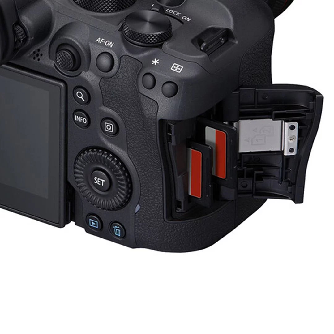 Mirrorless + Flash EOS Mark 64GB + Lens Accessory with RF + SanDisk + + EF 75-300mm Memory 24-105mm II Case ZeeTech Canon R6 LED Bundle Card Camera