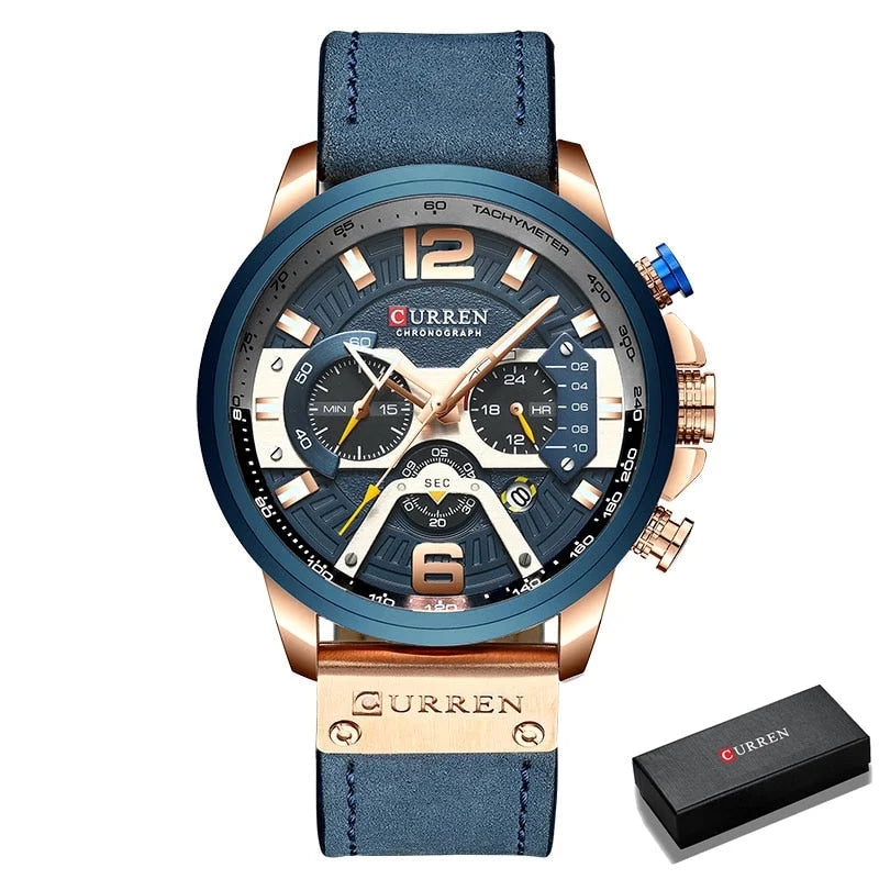 Brand 2021 Relogio Date Men's Men Watch Clock Masculino Military Male Luxury Quartz Sports Army Analog CURREN Leather Watches