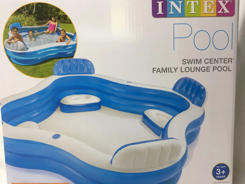Lounge Pool Center Intex 90" 90" X Inflatable 56475EP X 26" Family Swim