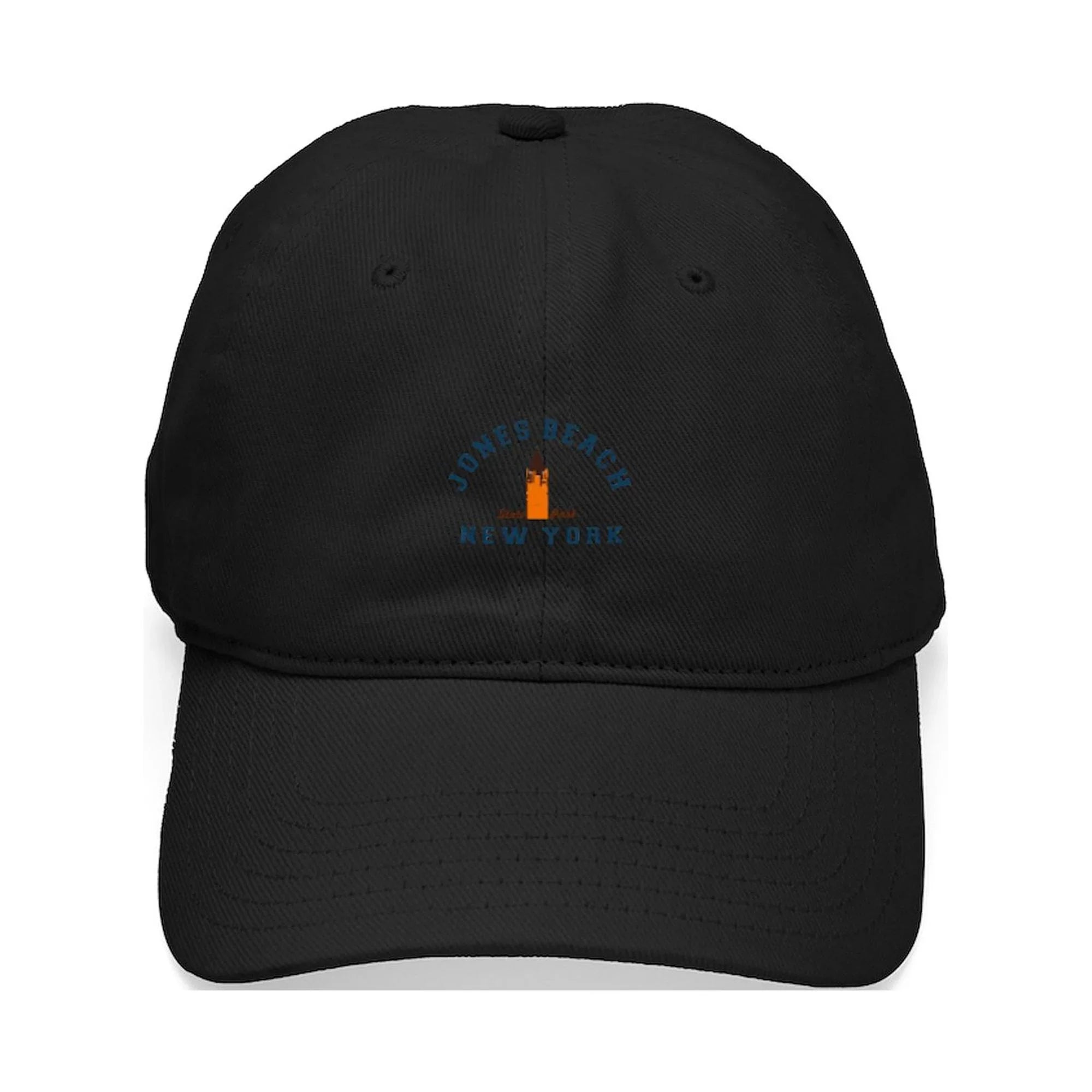 Canvas Beach Adjustable Cotton Cap Hat Jones Baseball Hat Baseball - Black Printed Black - CafePress