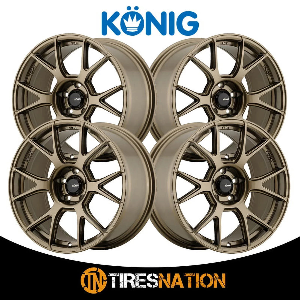 17x8 56BZ 4x100 Gloss Konig Bronze Wheel (45mm) Ampliform