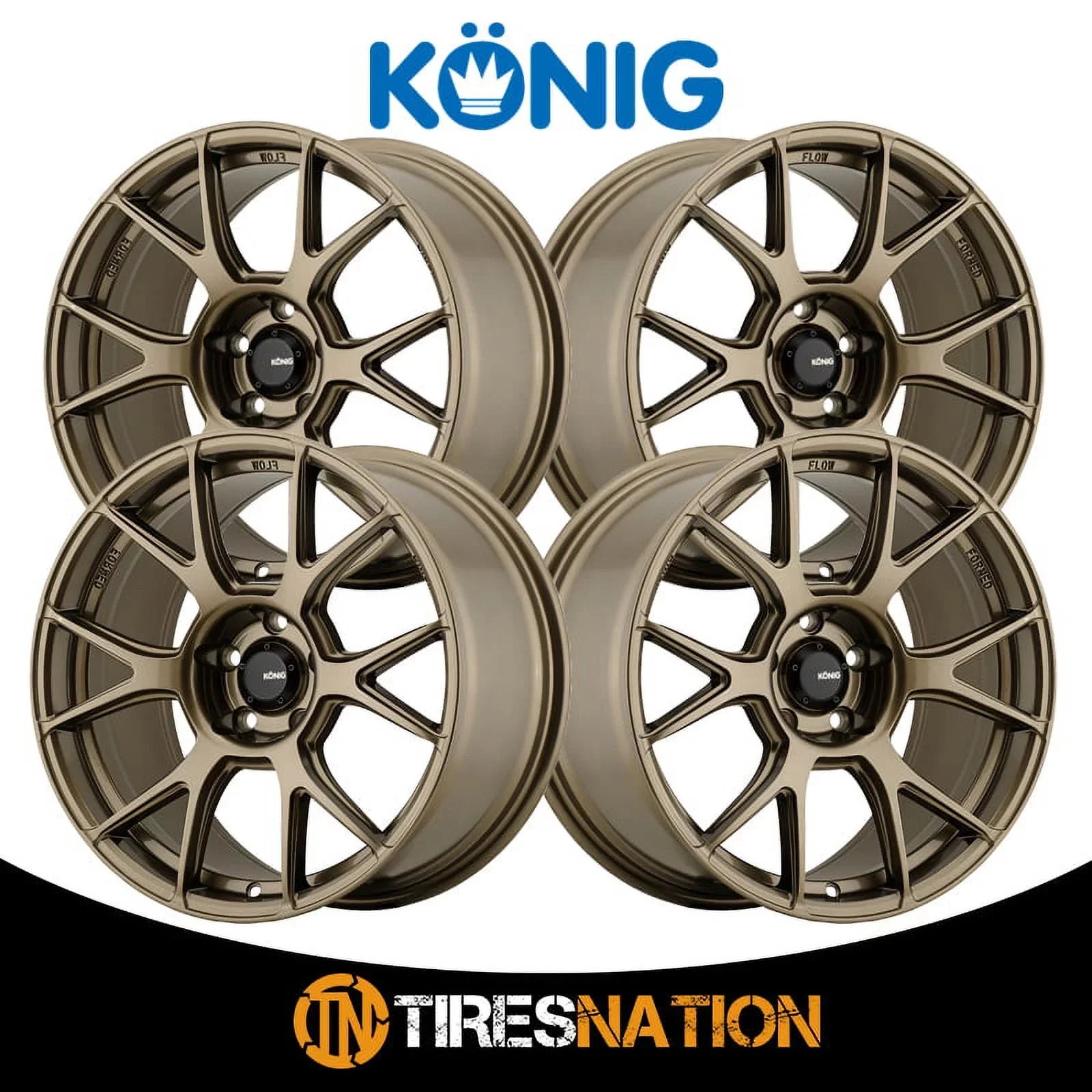 17x8 56BZ 4x100 Gloss Konig Bronze Wheel (45mm) Ampliform