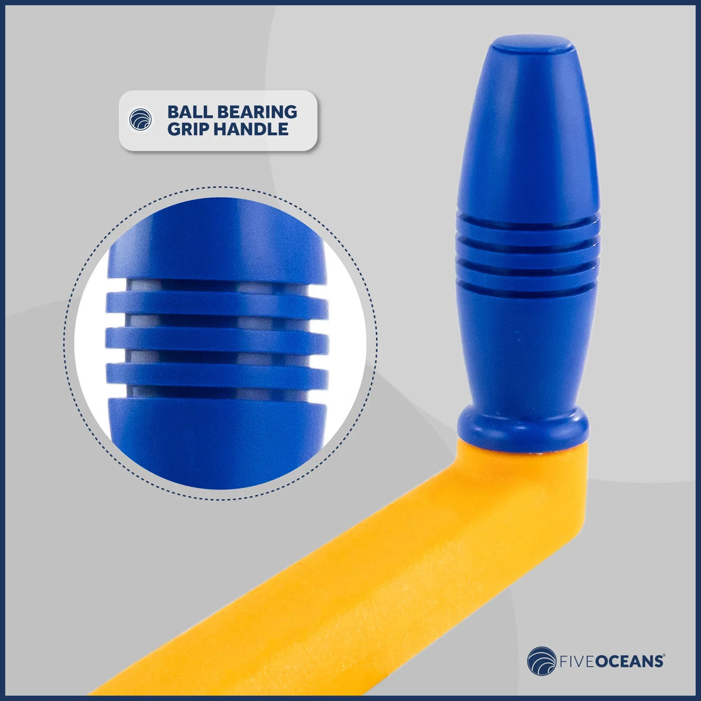 and Handle, Oceans and Winch Lightweight Universal Handle, 8" - Blue, Plastic Reinforced 2-Pack Strong, Winch Fiberglass Five Orange FO86-M2 Sailboat Floating Mechanism, Lock?in