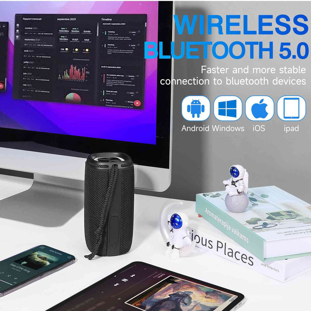 Speakers Speaker LG Wireless IPX5 Pairing, UrbanX Waterproof Punchy HD X808 with 360¡ã for One Bluetooth Portable Black G7 Surround - Bass, True Sound Speaker, BT5.3,