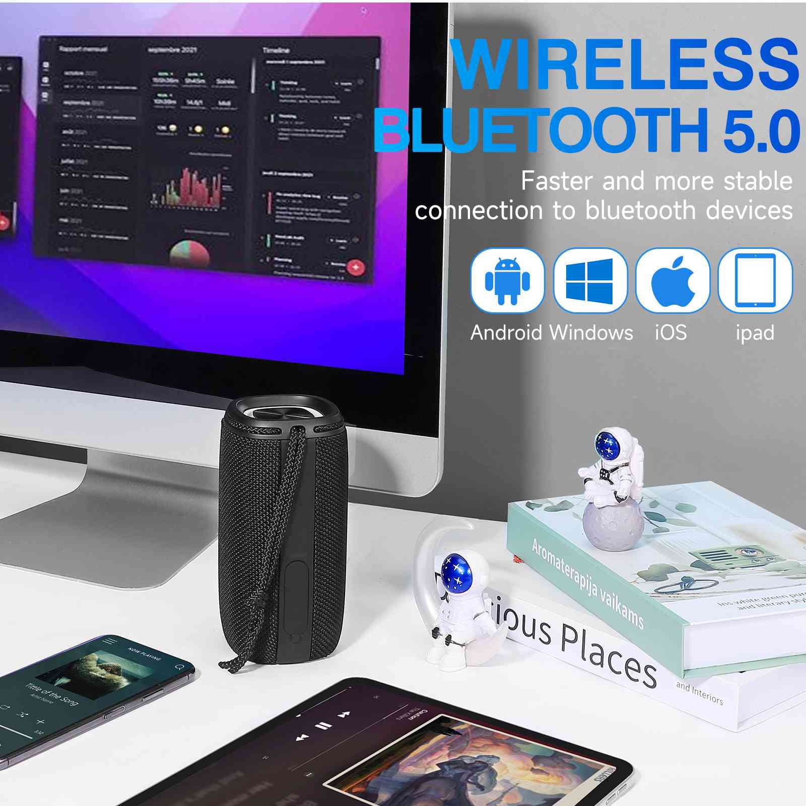 Speakers Speaker LG Wireless IPX5 Pairing, UrbanX Waterproof Punchy HD X808 with 360¡ã for One Bluetooth Portable Black G7 Surround - Bass, True Sound Speaker, BT5.3,