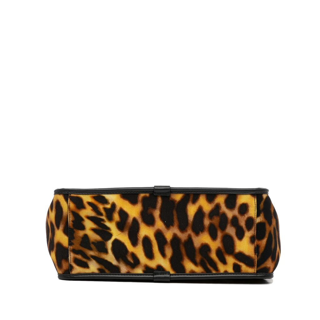 Brown Unisex Authenticated Satchel Logo Canvas (Good) Stella Animal McCartney Fabric Pre-Owned Print