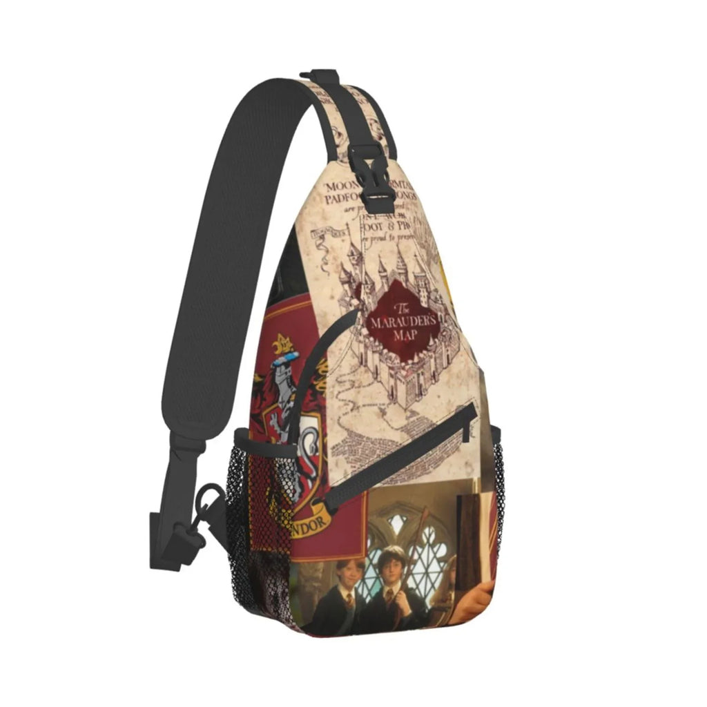 Women Harry Potter Logo Bags Diagonally Sling Daypack Men For Bag Backpack Chest Crossbody Adults Teen Travel