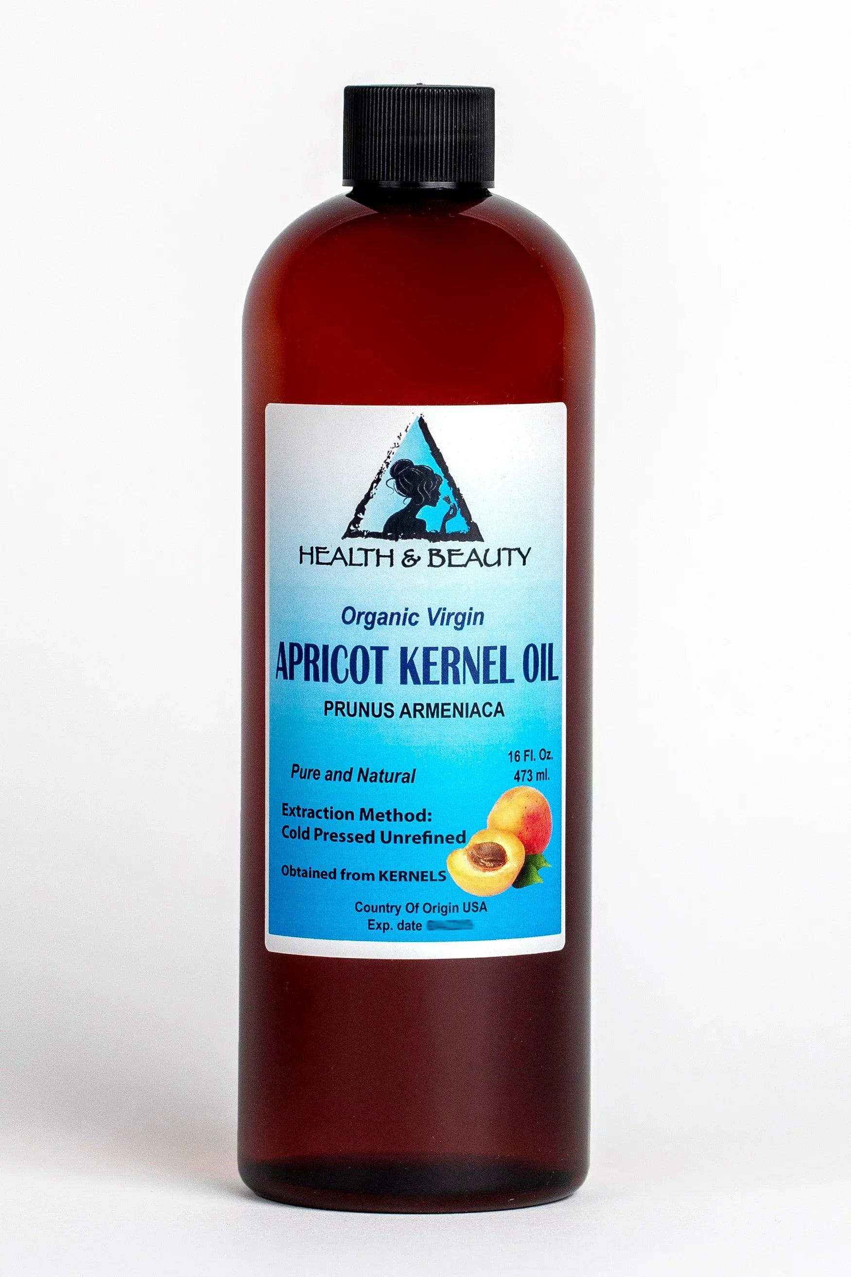 Virgin Apricot Oil Raw Kernel Organic 32 Pure Pressed oz Natural Unrefined Cold