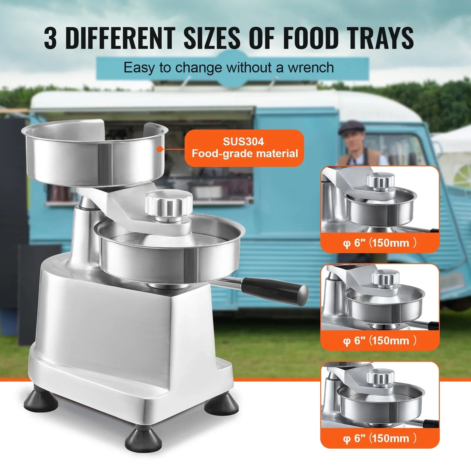 4"/5"/6" Patty Press Machine Commercial SKYSHALO Forming Burger Maker Hamburger