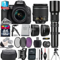 '+ Nikon Lens + 1yr D5600 Kit Warranty Camera VR 500mm 18-55mm + Filter + DSLR