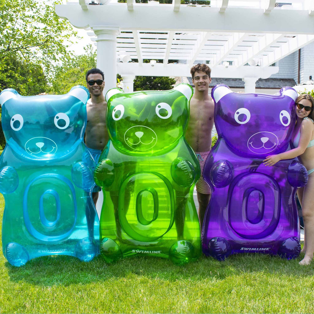 60" Green Pool Swimming Bear Float Gummy